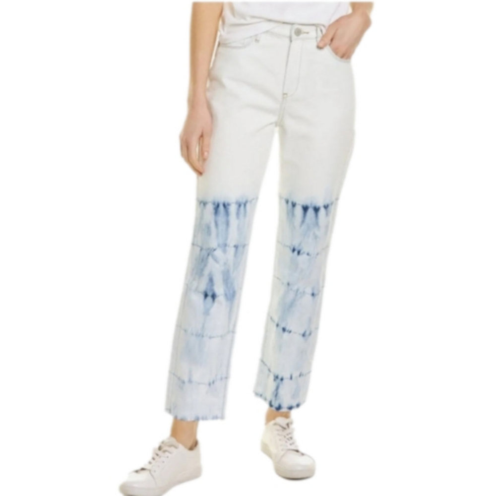 Revolve x Blank NYC Madison crop tie dye high rise boho jeans size 27, 29 New